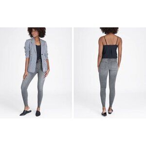 NEW Spanx Vintage Distressed Ankle‎ Skinny Jeans Women's Size XS Gray NWT